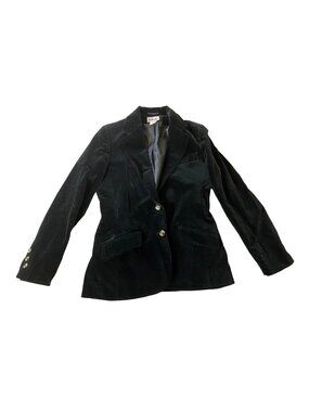 Personal Black Velvet Blazer Jacket Size 8